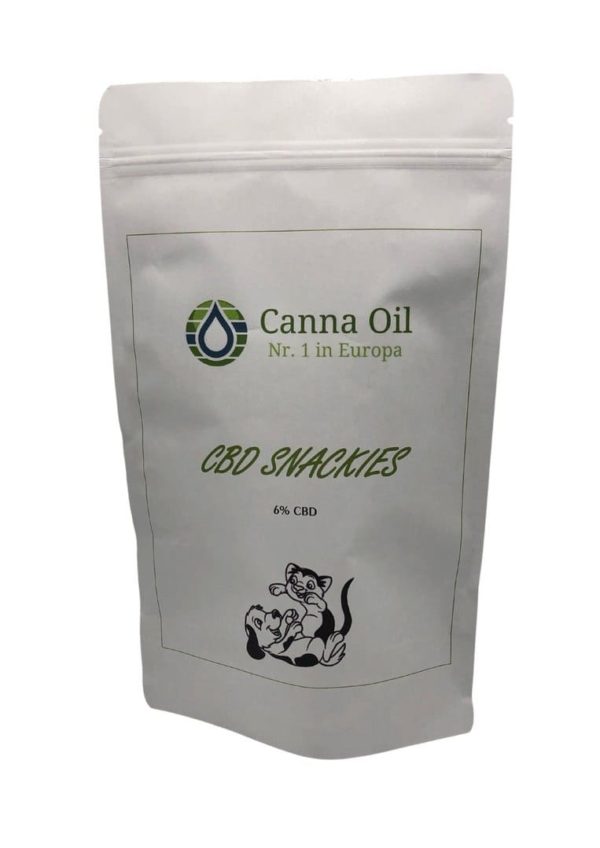 Canna Oil CBD Snackies 6% für Hunde & Katzen enthalten 600 mg Cannabidiol (CBD)